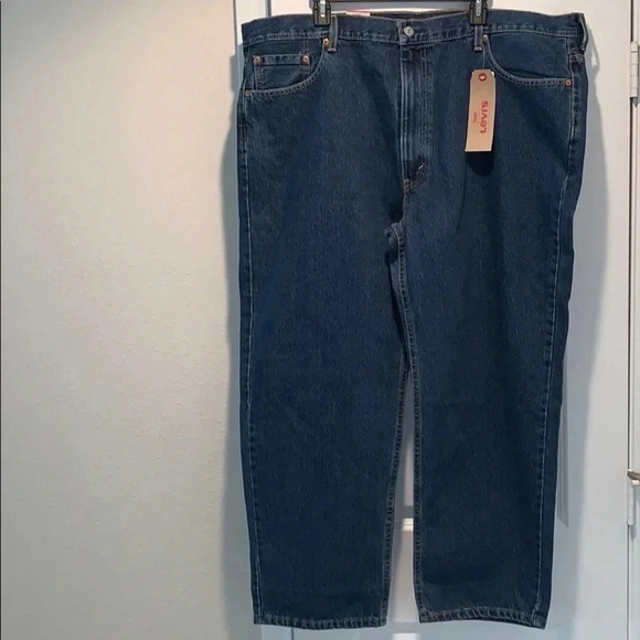 Levi’s 550 Men’s Denim Jeans Relaxed Fit Dark Stonewash Size 46x 29 NWT - Picture 1 of 10